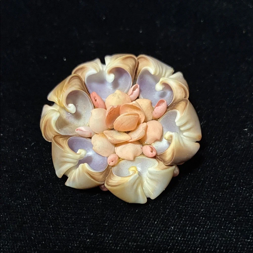 Vintage Floral shell Women’s Jewelry Brooch